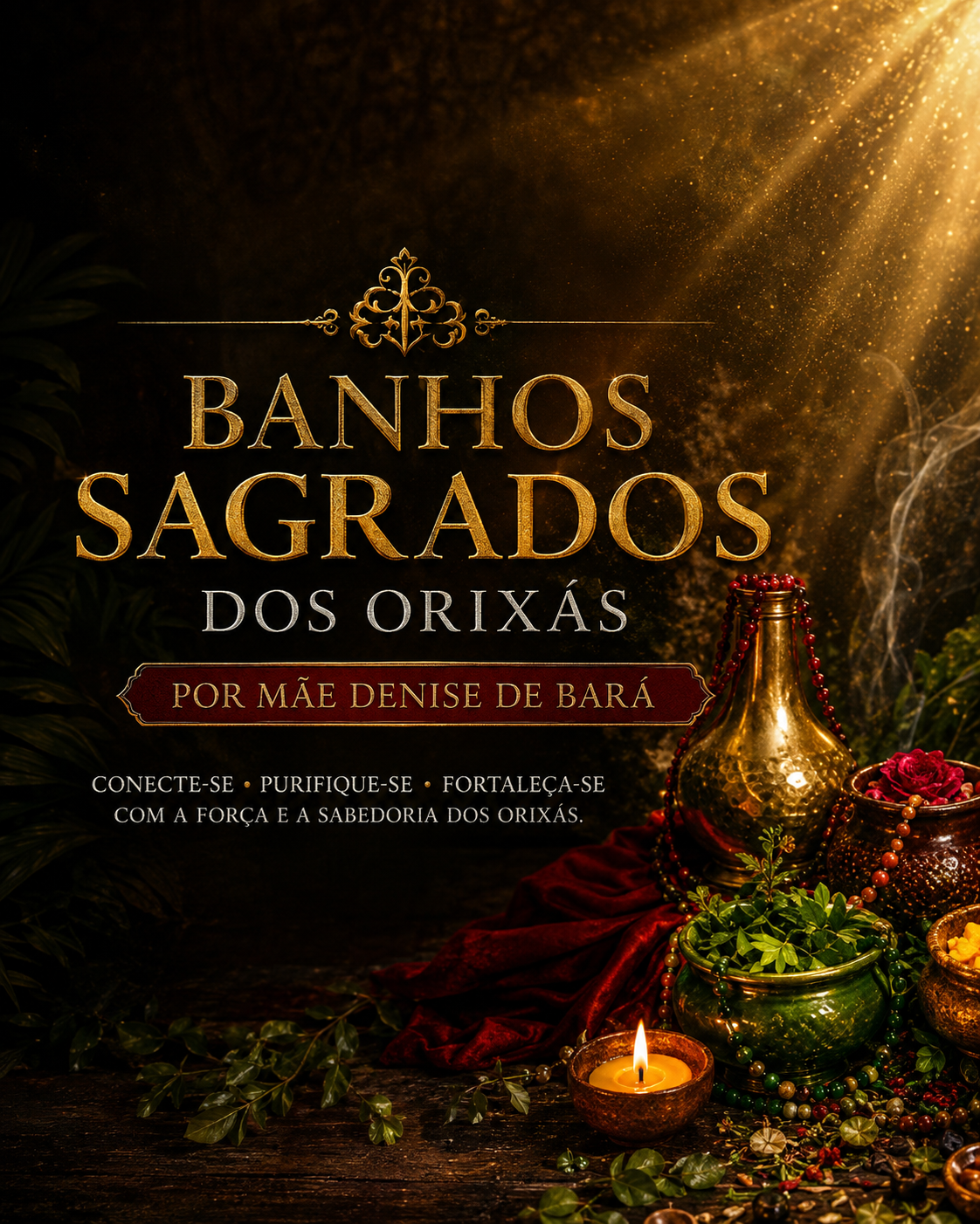 Capa do ebook Banhos Sagrados dos Orixás por Mãe Denise de Bará